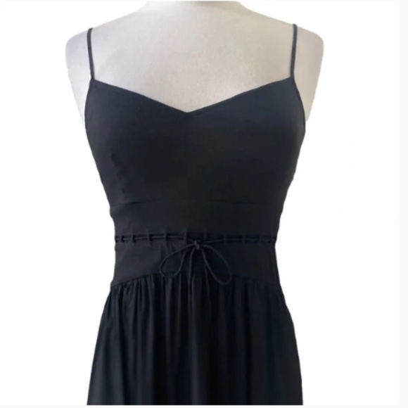 NWT Theory Noelle Sleeveless Black Linen Dress - 4 - Picture 2 of 7